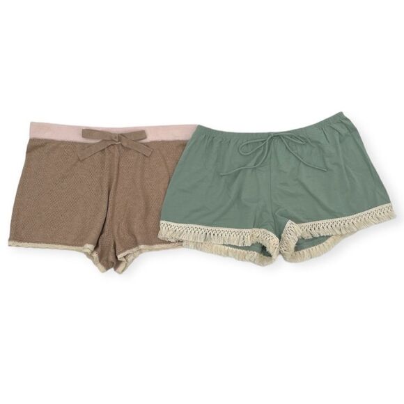 -Lemon Women's Cozy Cashmere Lounge and Sleep Shorts NWT L - Picture 1 of 14